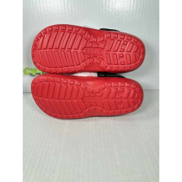 Mens Size 8/Womens Size 10 Crocs Classic Lined Santa Clog Red White Slip On NEW - Picture 6 of 7